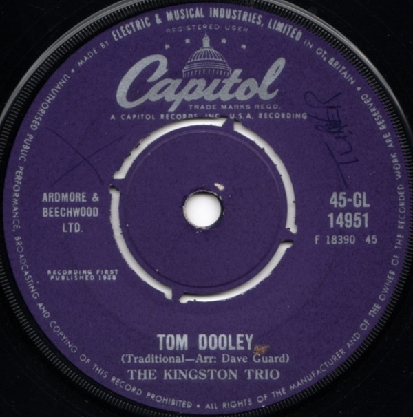 Kingston Trio Tom Dooley Records LPs Vinyl And CDs MusicStack